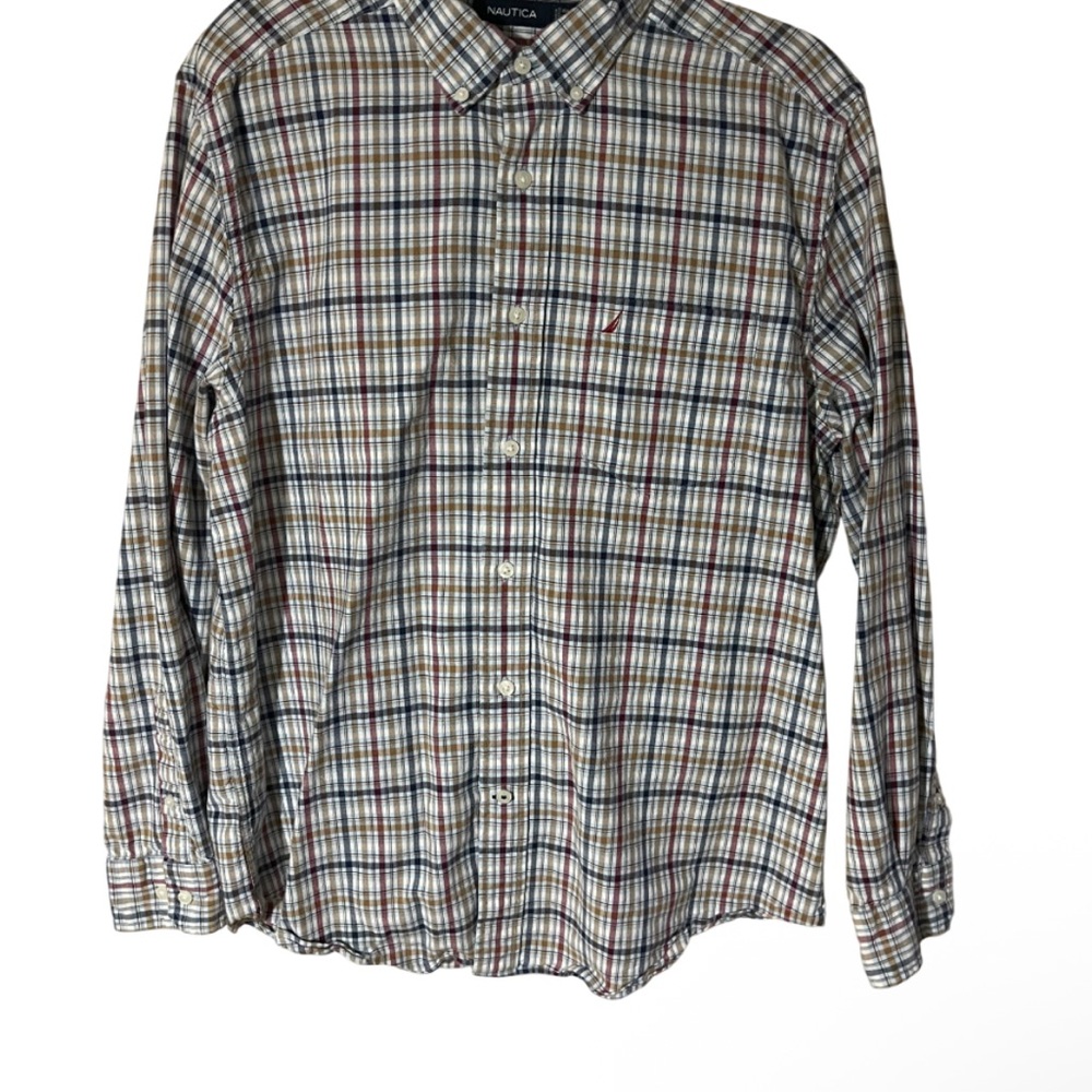 Nautica Men's Classic Plaid Button-Down Shirt